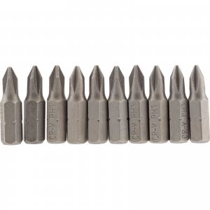 image of Draper Phillips Screwdriver Bit PH1 25mm Pack of 10