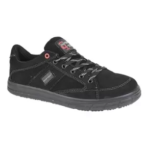 Image of Grafters Mens Skate Type Toe Cap Safety Trainers (8 UK) (Black)
