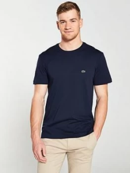 Image of Lacoste Sportswear Small Logo T-Shirt - Navy, Marine, Size 3, Men