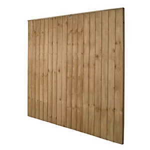 image of Forest Garden Pressure Treated Featheredge Fence Panel - 6 x 6ft Pack of 4