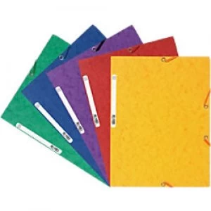 Image of Exacompta 3 Flap Folder 55515E A4 Assorted Glossy Card 24 x 32cm Pack of 50