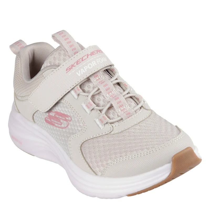 Image of Skechers Bungee And Strap Qtr Overlay Mesh S Slip On Trainers Unisex Kids Natural unisex C10 (27.5)