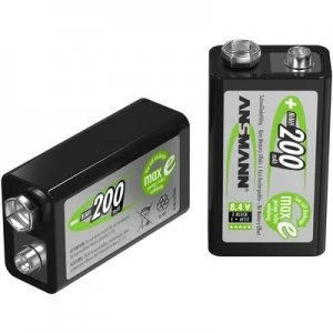 Image of Ansmann maxE 6LR61 9 V / PP3 battery (rechargeable) NiMH 200 mAh 8.4 V