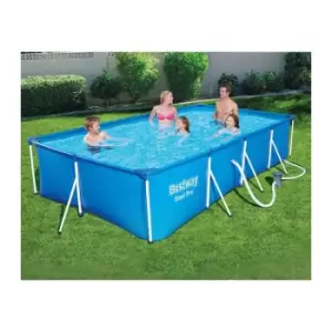 image of 13ft Rectangular Above Ground Steel Pro Swimming Pool Set - Bestway