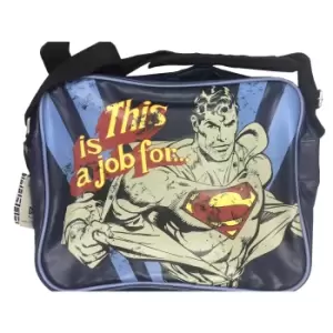 image of Superman This Is A Job For Messenger Bag (One Size) (Navy/Grey)