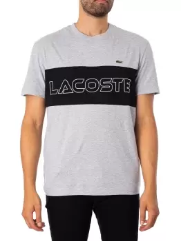 Image of Printed Colourblock T-Shirt