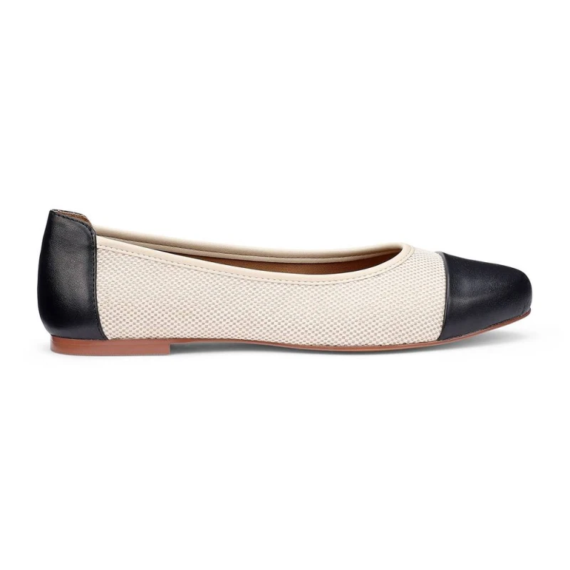 Image of Hotter Womens Wide Fit 'Ingrid' Ballerina Pumps in Natural Size: 7 Natural Female 7
