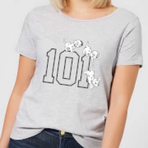 Image of Disney 101 Dalmatians 101 Doggies Womens T-Shirt - Grey - L