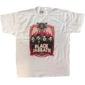 image of Black Sabbath - Faces Unisex X-Large T-Shirt - White