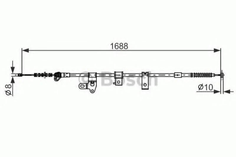 Image of Bosch 1 987 482 306 Brake Cable 1688mm Cable,parking brake (124)