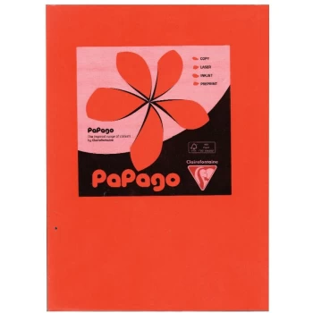 Papago - Card Bright Orange A4 160GSM Pack of 250