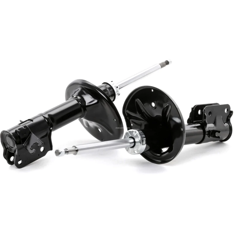 Image of STARK SKSA-0133709 Shock absorber Front Axle Left, Gas Pressure, Twin-Tube, Suspension Strut, Bottom Yoke Shock Absorber (854)