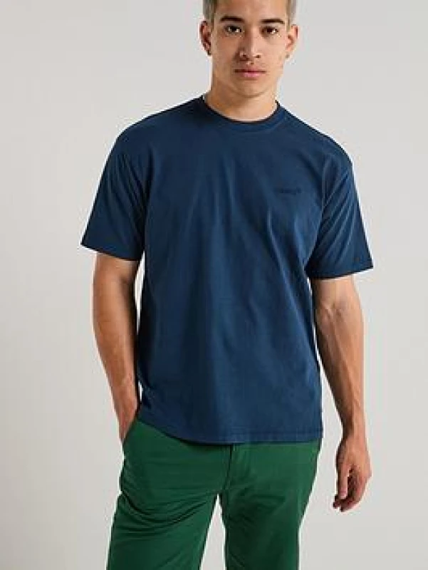 Image of Levis Crew Neck T-Shirt Navy Blue Cotton S