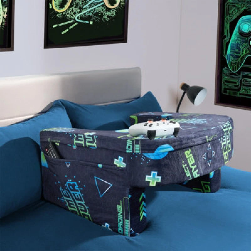 Image of OHS OHS Gaming Print Laptop Cushion Armrest Soft Foam Reading Pillow in Navy Navy One Size Unisex 5027434224272