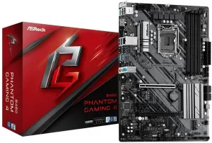 Image of ASRock B460 Phantom Gaming 4 Intel Socket LGA1200 H5 Motherboard