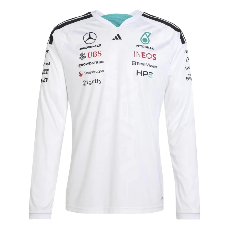 Image of Adidas Mercedes AMG long sleeve shirt Petronas Formula One Team Driver Blanc Male M