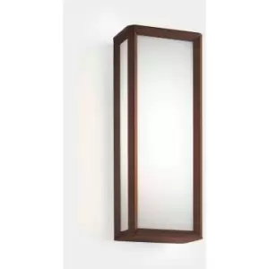 Image of Leds C4 Lighting - leds C4 Skat Outdoor LED Box Wall Lantern Brown, White IP65 21.8W 2700K