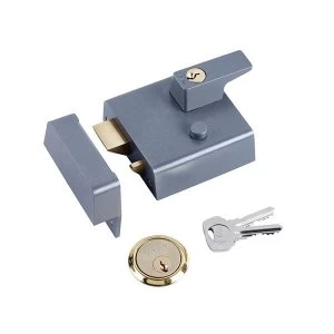 Yale Locks P1 Double Security Nightlatch 60mm Backset DMG Dark Grey Finish Visi