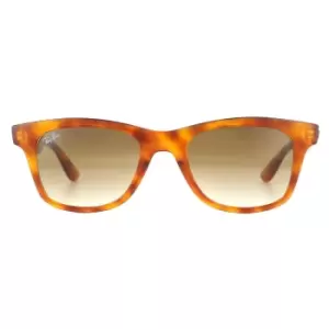 Image of Square Gloss Yellow Havana Light Brown Gradient Sunglasses