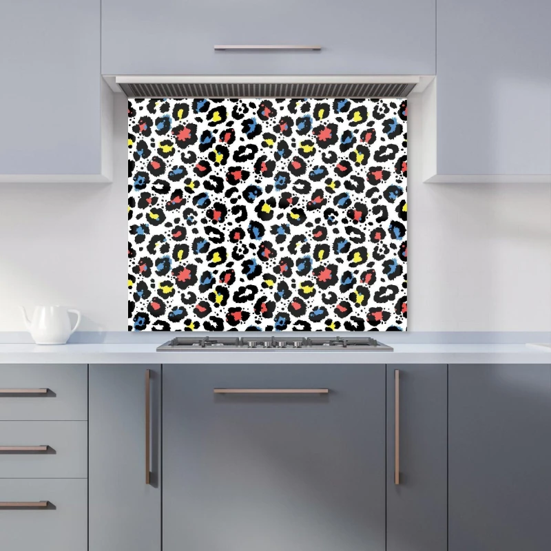Image of Warren Reed - Designer Single Palm Leaf Kitchen Splashback in Blue Size: 900mm x 650mm Blue Unisex 900mm x 650mm