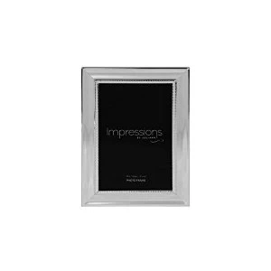 Image of 4" x 6" - IMPRESSIONS? Silver Plated Frame with Beaded Edge