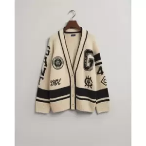 Image of Gant Varsity Cardigan - Black