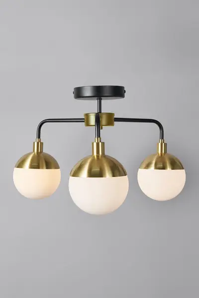 image of BHS Lighting Sadie Flush Ceiling Light Metallics