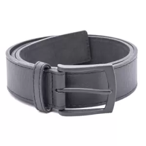 Duke Mens Ozzy Matte Leather Belt (32in) (Black)