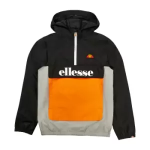 Image of Colour Block Hooded Windbreaker with Embroidered Logo