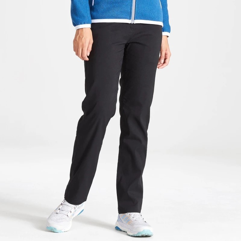 Image of Craghoppers Womens Kiwi Pro Polyamide Walking Trousers 8L - Waist 26' (66cm), Inside Leg 33' Black CWJ1280-800-8L