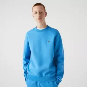 Image of Mens Lacoste Organic Brushed Cotton Sweatshirt Size 10 - 5XL Blue