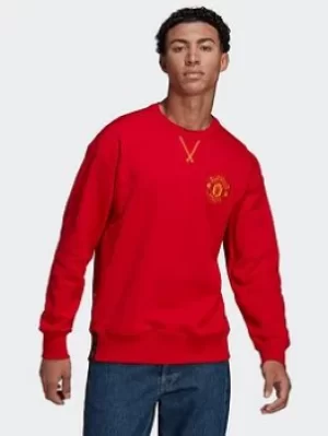 Image of Adidas Manchester United Cny Crew Sweatshirt