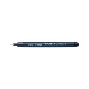 image of Pentel Pointliner Pigment Liner 0.05mm Black Pack of 12 S20P-05A