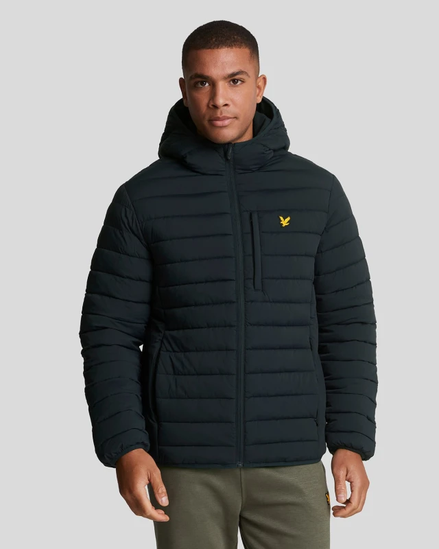 Image of Lyle & Scott Lightweight and stretchy puffer jacket Lyle & Scott Bleu Male 2XL