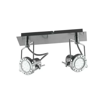 Image of Fan Europe Lighting - Fan Europe SPOT LED 2 Light Twin Spotlight Nickel 400lm 2700K 34x16cm