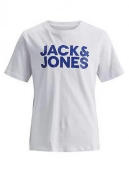 Image of Jack & Jones Boys Short Sleeve Classic Logo T-Shirt - White