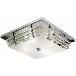 image of ONTARIO chrome ceiling light 4 bulbs