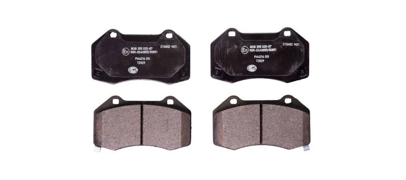 Image of HELLA 8DB 355 025-871 Brake pad set with acoustic wear warning Brake Pad Set,disc brake (402)