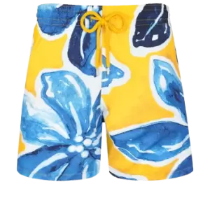 Men Swim Trunks Ultra-light And Packable Raiatea - Mahina - Yellow - Size M - Vilebrequin