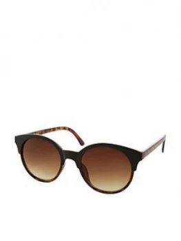 image of Accessorize Penny Two Part Preppy Sunglasses - Brown