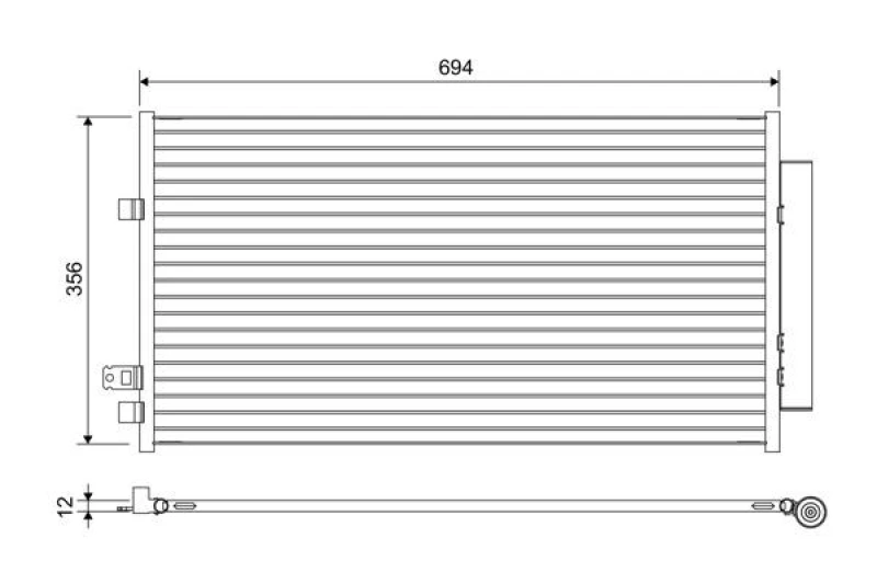 Image of Air conditioning condenser VALEO 822638