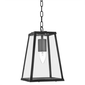 Image of 1 Light Lantern Pendant Black, E27