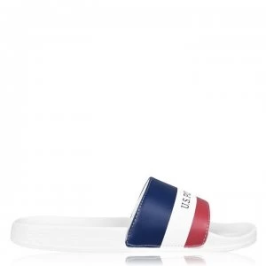 Image of Lacoste Crocodile Premium Slides - White/Green