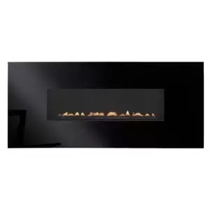 Image of Focal Point Midnight Black Glass Frame Black Manual Control Fire Fpfbq136