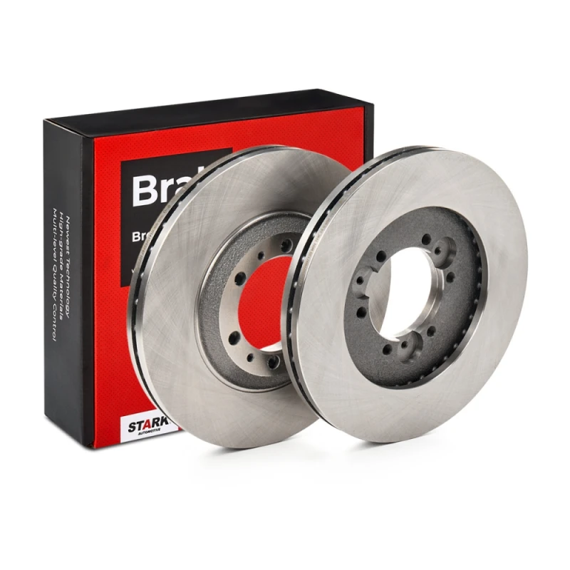 Image of STARK SKBD-0020282 Brake disc Front Axle, Vented, Cast Iron, Uncoated, Untreated, without bolts/screws Cast Iron Brake Disc (82)