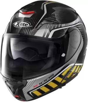 image of X-Lite X-1005 Ultra Carbon Cheyenne N-Com Helmet, black-gold Size M black-gold, Size M