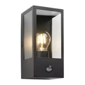 image of Garden wall lamp Oxford Stainless steel,matte Black glass,transparent glass 1 bulb 12,7cm