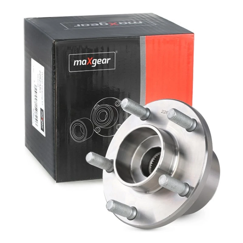 Image of MAXGEAR 33-0148 Wheel bearing kit Front axle both sides, with integrated ABS sensor Wheel Bearing Kit (654)