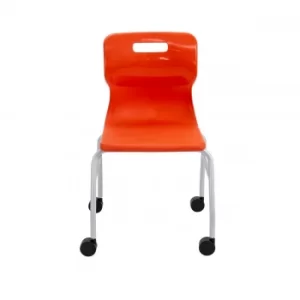 image of TC Office Titan Move 4 Leg Chair with Castors, Orange