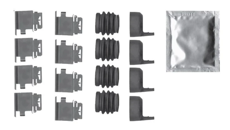 Image of Bosch 1 987 474 750 Accessory Kit, disc brake pads Accessory Kit,disc brake pads (1164)